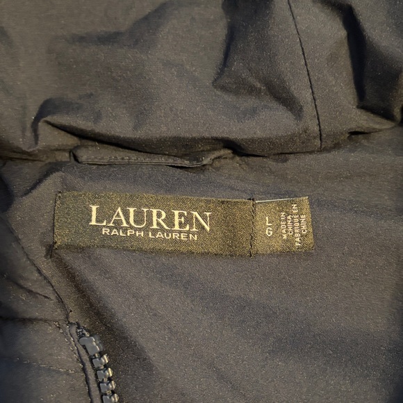 Ralph Lauren Navy Quilted Hooded Vest - Picture 3 of 5